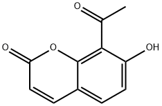 8-アセチル-7-ヒドロキシクマリン 化学構造式