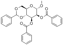 Methyl-4,6-di-O-benzylidene-2,3-di-O-benzoyl-α-D-mannopyranoside Struktur