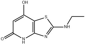 2-(乙基氨基)-7-羟基噻唑并[4,5-B]吡啶-5(4H)-酮, 674807-08-0, 结构式