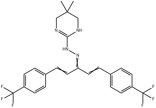 3,4,5,6-テトラヒドロ-5,5-ジメチル-2(1H)-ピリミドン[3-[4-(トリフルオロメチル)フェニル]-1-[2-[4-(トリフルオロメチル)フェニル]エテニル]-2-プロペニリデン]ヒドラゾン