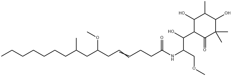 N-[2-(4,6-Dihydroxy-3,3,5-trimethyl-2-oxocyclohexyl)-2-hydroxy-1-(methoxymethyl)ethyl]-7-methoxy-9-methyl-4-hexadecenamide Structure