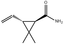 Cyclopropanecarboxamide, 3-ethenyl-2,2-dimethyl-, trans- (9CI) Struktur