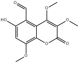 6-Hydroxy-3,4,8-trimethoxy-2-oxo-2H-1-benzopyran-5-carbaldehyde|