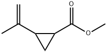 Cyclopropanecarboxylic acid, 2-(1-methylethenyl)-, methyl ester (9CI) Structure