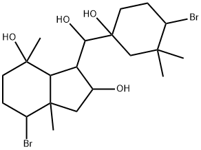7-Bromo-3-[(4-bromo-1-hydroxy-3,3-dimethylcyclohexyl)hydroxymethyl]octahydro-4,7a-dimethyl-1H-indene-2,4-diol Structure