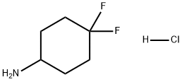 4,4-ジフルオロシクロヘキサンアミン塩酸塩 化学構造式