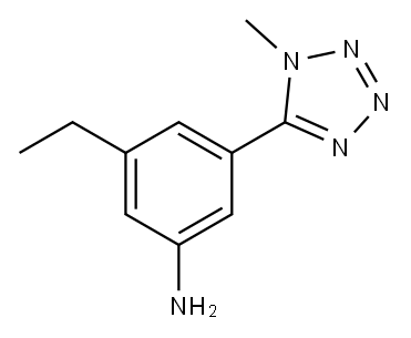 Benzenamine, 3-ethyl-5-(1-methyl-1H-tetrazol-5-yl)- (9CI) 结构式