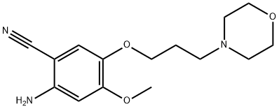 2-Amino-4-Methoxy-5-(3-Morpholinopropoxy)benzonitrile Struktur