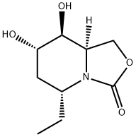 3H-Oxazolo[3,4-a]pyridin-3-one,5-ethylhexahydro-7,8-dihydroxy-,(5R,7S,8S,8aR)-(9CI) Structure