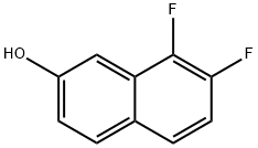 7,8-ジフルオロ-2-ナフトール 化学構造式