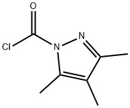 1H-Pyrazole-1-carbonyl chloride, 3,4,5-trimethyl- (9CI) 结构式