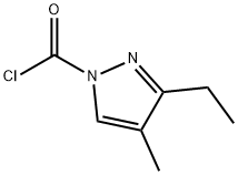 1H-Pyrazole-1-carbonyl chloride, 3-ethyl-4-methyl- (9CI) 结构式