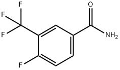 4-フルオロ-3-(トリフルオロメチル)ベンズアミド 化学構造式