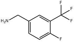 4-フルオロ-3-(トリフルオロメチル)ベンジルアミン 化学構造式