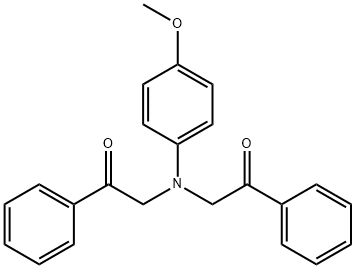 2,2'-(4-METHOXYPHENYLAZANEDIYL)BIS(1-PHENYLETHANONE) 结构式