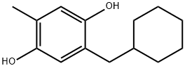 1,4-Benzenediol, 2-(cyclohexylmethyl)-5-methyl- (9CI) Structure
