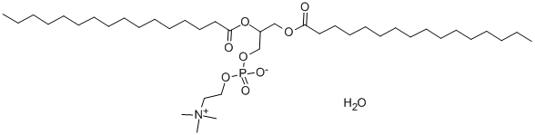 rac-1,2-dipalmitoyl-glycero-3-phosphocholine monohydrate Struktur
