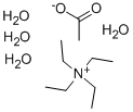 酢酸テトラエチルアンモニウム四水和物 化学構造式