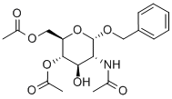 苄基2-乙酰氨基-4,6-二-O-乙酰基-2-脱氧-Α-D-吡喃葡萄糖苷 结构式