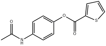 4-acetamidophenyl-2-thiophenecarboxylate Struktur