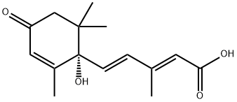 5-(1-HYDROXY-2,6,6-TRIMETHYL-4-OXOCYCLOHEX-2-EN-1-YL)-3-METHYL-(2E,4E)-PENTADIENOIC ACID Struktur