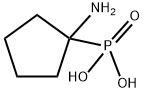 (1-アミノ-1-シクロペンチル)ホスホン酸N水和物 化学構造式