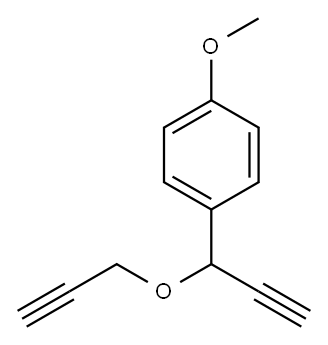 Benzene, 1-methoxy-4-[1-(2-propynyloxy)-2-propynyl]- (9CI) 结构式