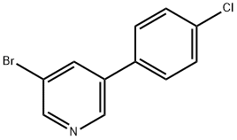 3-BROMO-5-(4-CHLOROPHENYL)PYRIDINE, 675590-22-4, 结构式