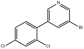 3-溴-5-(2,4-二氯苯基)吡啶, 675590-24-6, 结构式