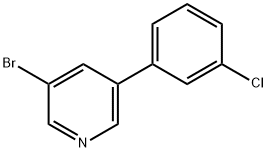 3-溴-5-(3-氯苯)吡啶, 675590-26-8, 结构式