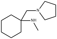 N-甲基-1-(吡咯烷基-1-基甲基)环己-1-胺 结构式