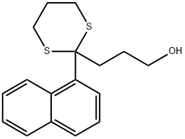 3-(2-NAPHTHALEN-1-YL-[1,3]DITHIAN-2-YL)-PROPAN-1-OL
 Struktur