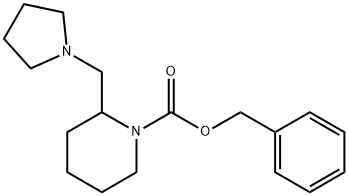 2-(吡咯烷基-1-基甲基)哌啶-1-甲酸苄酯, 675602-64-9, 结构式