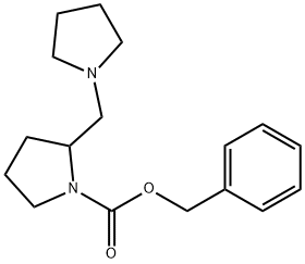2-PYRROLIDIN-1-YLMETHYL-PYRROLIDINE-1-CARBOXYLIC ACID BENZYL ESTER
 Struktur
