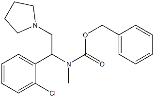 1-PYRROLIDIN-2-(2'-CHLOROPHENYL)-2-(N-CBZ-N-METHYL)AMINO-ETHANE
 Struktur