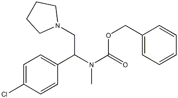 1-PYRROLIDIN-2-(4'-CHLOROPHENYL)-2-(N-CBZ-N-METHYL)AMINO-ETHANE
 Structure