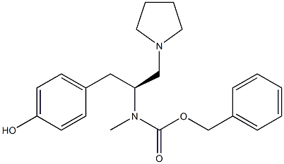 (S)-1-PYRROLIDIN-2-(4'-HYDROXYBENZYL)-2-(N-CBZ-N-METHYL)AMINO-ETHANE
 Struktur
