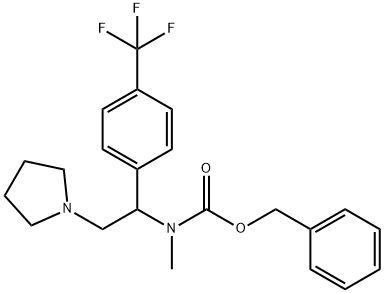 1-PYRROLIDIN-2-(4'-TRIFLUOROMETHYLPHENYL)-2-(N-CBZ-N-METHYL)AMINO-ETHANE
 Structure