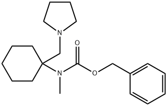 CBZ-METHYL-(1-PYRROLIDIN-1-YLMETHYL-CYCLOHEXYL)-AMINE
 Struktur