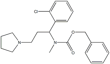 1-PYRROLIDIN-3-(2'-CHLOROPHENYL)-3-(N-CBZ-N-METHYL)AMINO-PROPANE
 化学構造式