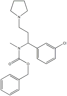 1-PYRROLIDIN-3-(3'-CHLOROPHENYL)-3-(N-CBZ-N-METHYL)AMINO-PROPANE
 Struktur