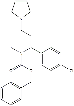 1-PYRROLIDIN-3-(4'-CHLOROPHENYL)-3-(N-CBZ-N-METHYL)AMINO-PROPANE
 Struktur