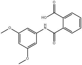 2-((3,5-二甲氧基苯基)氨基甲酰基)苯甲酸, 67563-92-2, 结构式