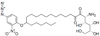 12-(4-azido-2-nitrophenoxy)stearoylglucosamine Struktur