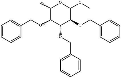 METHYL-2,3,4-TRI-O-BENZYL-L-FUCOPYRANOSE Struktur