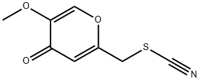 Thiocyanic acid, (5-methoxy-4-oxo-4H-pyran-2-yl)methyl ester (9CI) Structure