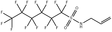 1,1,2,2,3,3,4,4,5,5,6,6,6-トリデカフルオロ-N-(2-プロペニル)-1-ヘキサンスルホンアミド 化学構造式