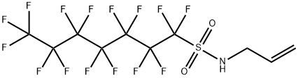 1,1,2,2,3,3,4,4,5,5,6,6,7,7,7-ペンタデカフルオロ-N-(2-プロペニル)-1-ヘプタンスルホンアミド 化学構造式