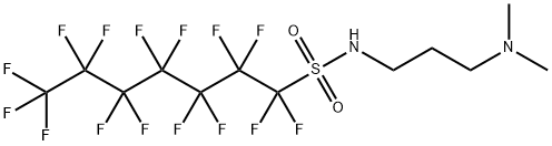 N-[3-(ジメチルアミノ)プロピル]-1,1,2,2,3,3,4,4,5,5,6,6,7,7,7-ペンタデカフルオロ-1-ヘプタンスルホンアミド 化学構造式
