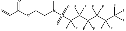 丙烯酸(N-甲基全氟己基磺酰胺基)乙酯, 67584-57-0, 结构式